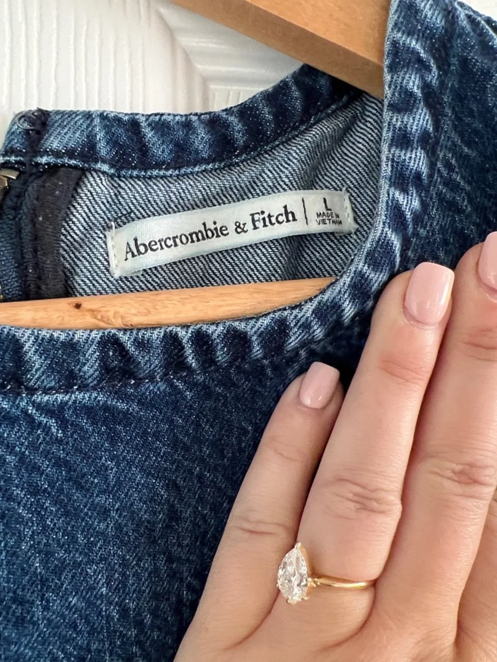 Abercrombie & Fitch Denim Sleeveless Dress - Dark Blue - Picture 2 of 3